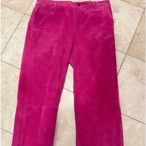 White label, Lilly Pulitzer suede trousers.